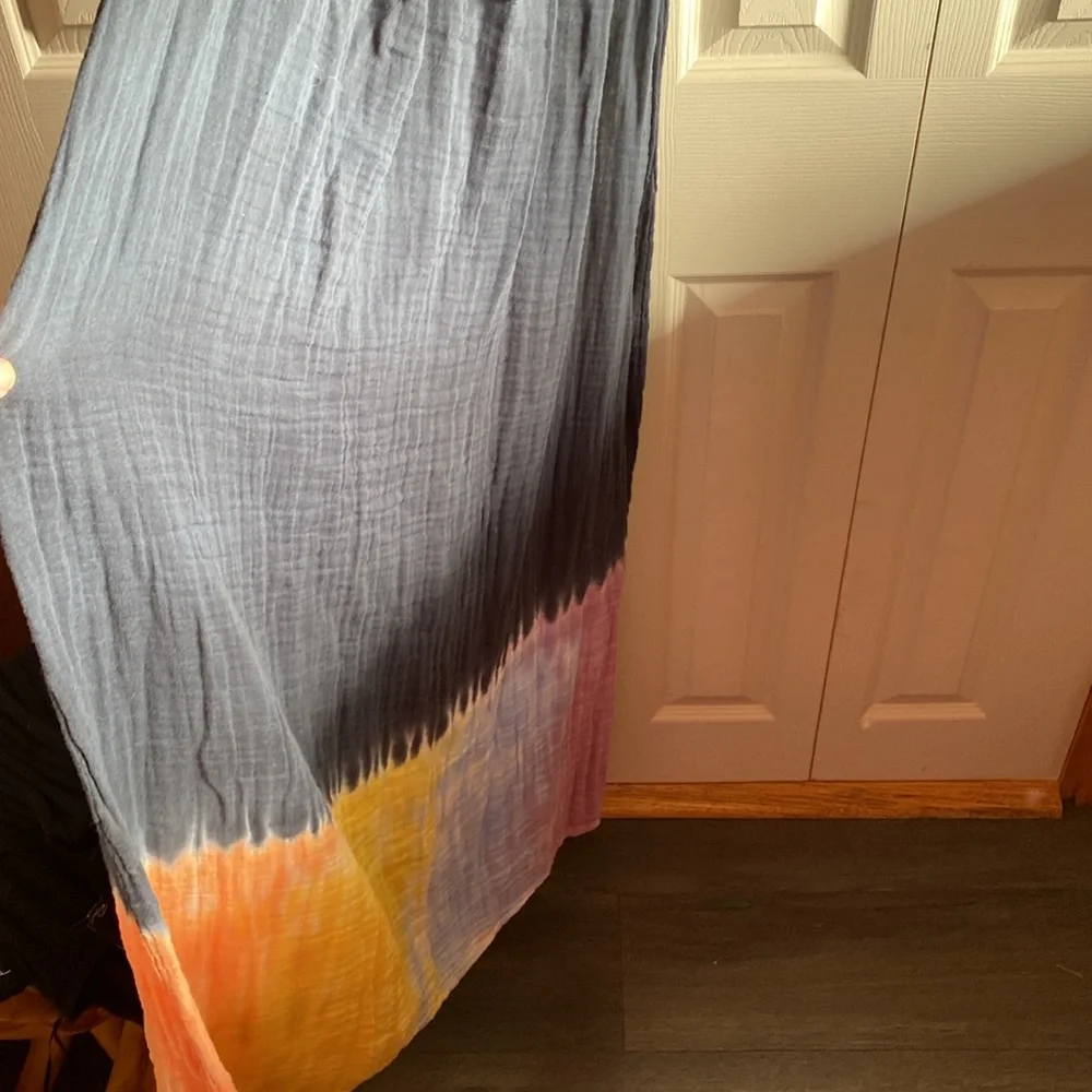 Michael Stars NWT Naomi Sleeveless Drawstring Neckline 100% cotton Maxi Dress XS - Picture 12 of 17